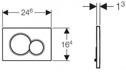 ΠΛΑΚΕΤΑ SIGMA 01 115.770.JQ.5 ΧΡΩΜΕ ΜΑΤ GEBERIT