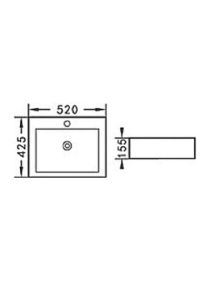 ΝΙΠΤΗΡΑΣ ΕΠΙΚΑΘΗΜΕΝΟΣ EROS 52x42,5x15,5cm ΛΕΥΚΟΣ KLP